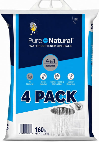 (4 Pack, 40 lb bags) - Clean and Protect Water Softener Salt Pellets for Easier Cleaning and Reduced Buildup