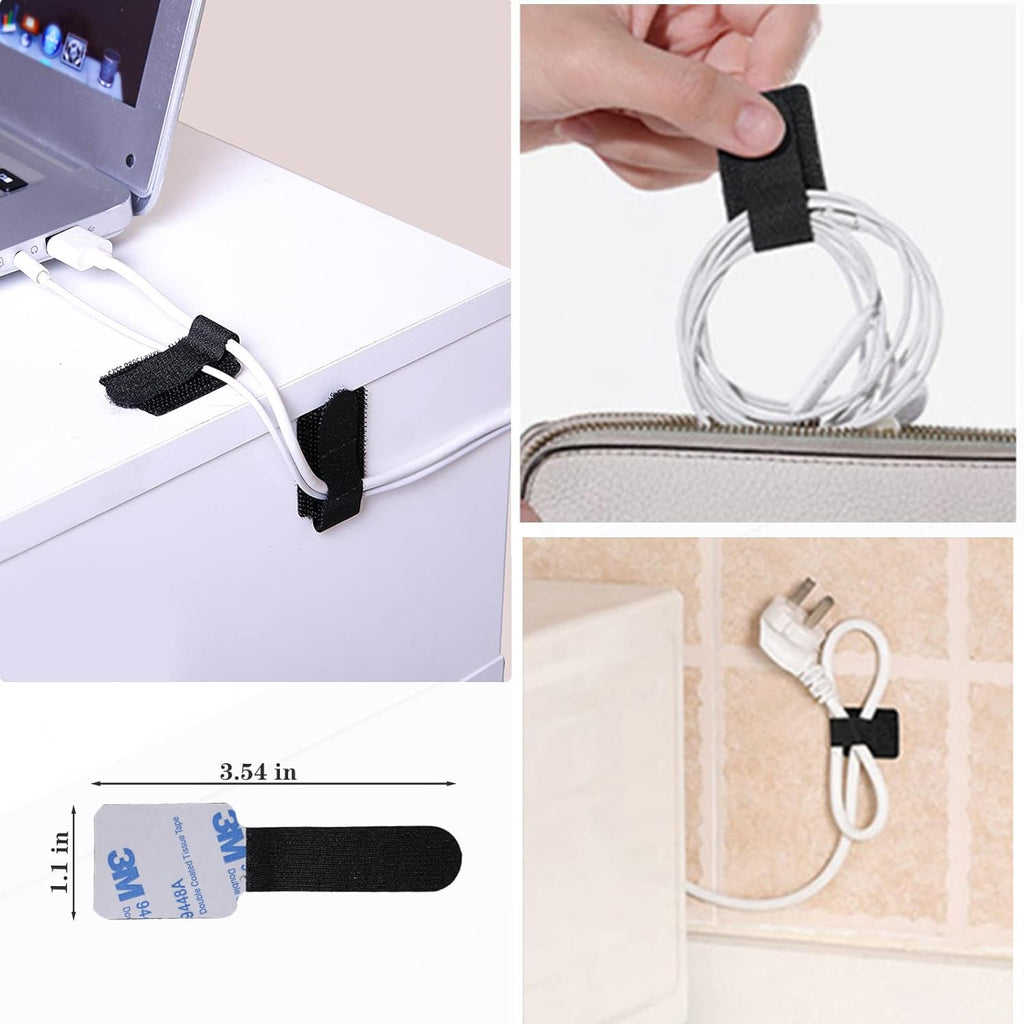 192 PCS Cable Management Kit 4 Wire Organizer Sleeve,11 Cable Holder,35Cord Clips 10+2 Roll Cable Organizer Straps