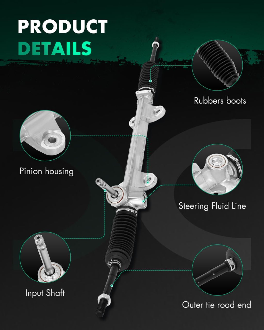 SCITOO Power Steering Rack and Pinion For Hyundai 2013-2017