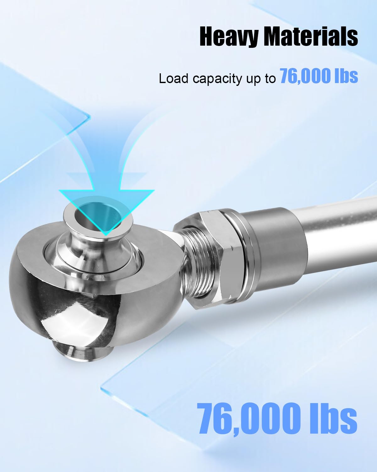 AUGREX 2 Pcs 1.25” Rod End Heim Joint Kit, Left and Right Thread