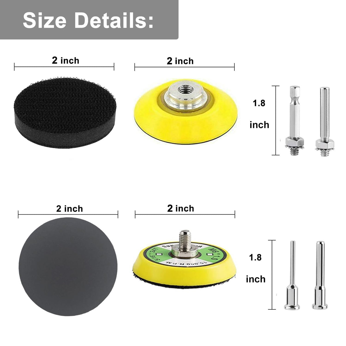 240 Pcs 2 Inch Sanding Discs Kit, 80-5000 Grit Hook and Loop Sand Paper