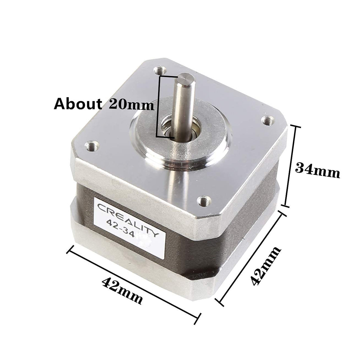 Creality 3D Printer Stepper Motor 42-34, 2 Phases 0.8A 1.8 Degrees 0.4 N.M 42-34 Stepper Motor for Creality Ender-3 X/Y/Z Axis and CR-10 Series Z Axis