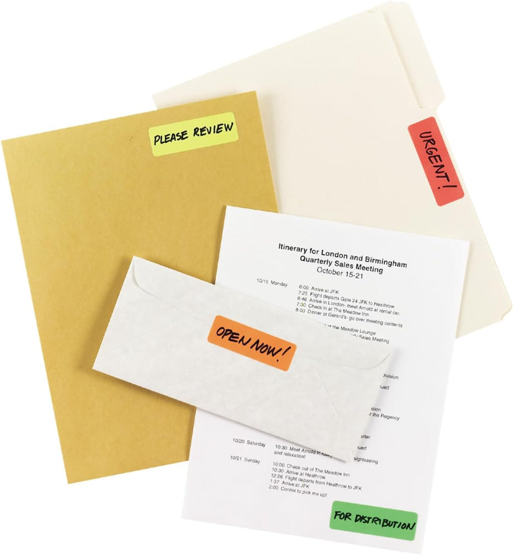 Removable Print or Write Color Coding Labels, 1 x 3 Inches, 200 Labels (5481)