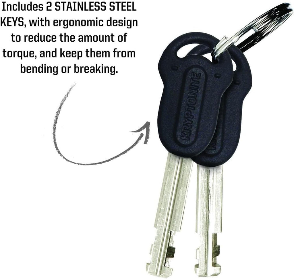 Parkview Bike U-Lock, 12mm Hardened Steel Shackle, 4ft Cable
