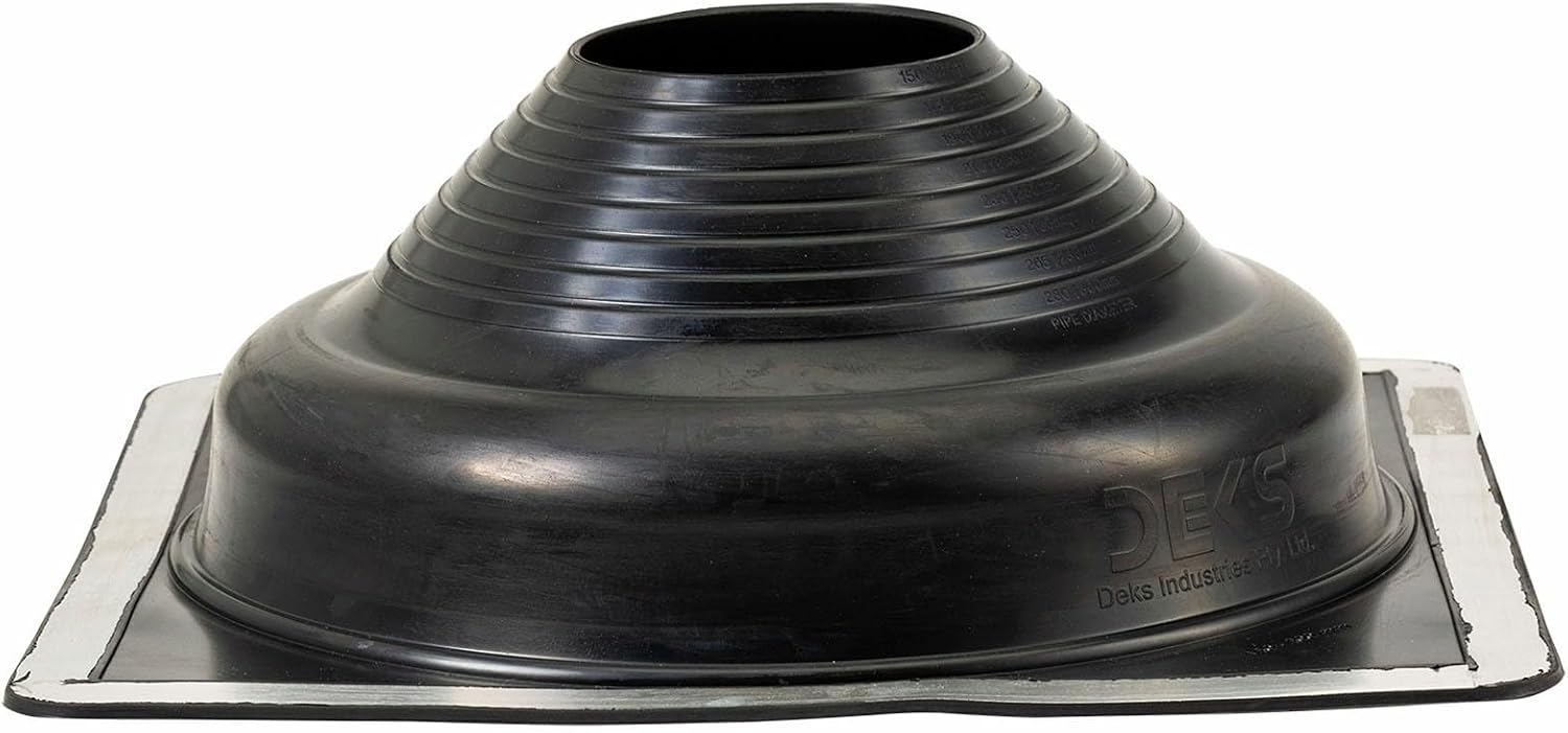 #7 (DFE107B) Square Black EPDM Flexible Pipe Flashing, Roof Jack, Pipe Boot Flashing (for OD Pipe Sizes 6" - 12")