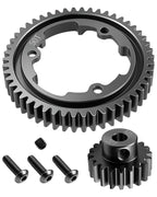50T M1.0 Hardened Steel Spur Gear 20T Pinion Gear Set Fit for 1/10 Maxx