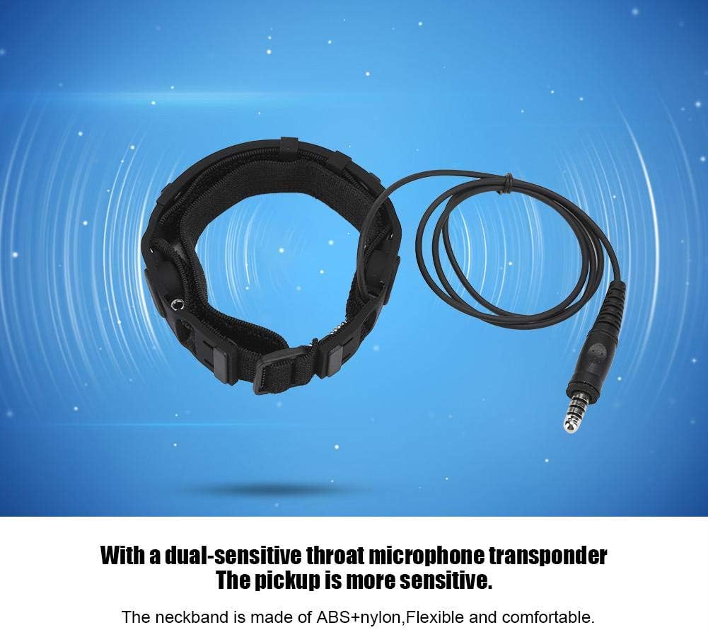 Throat Mic Headset, Interface Z Tactical Throat Mic Security Earpiece With Dual Sensitive Throat Microphone