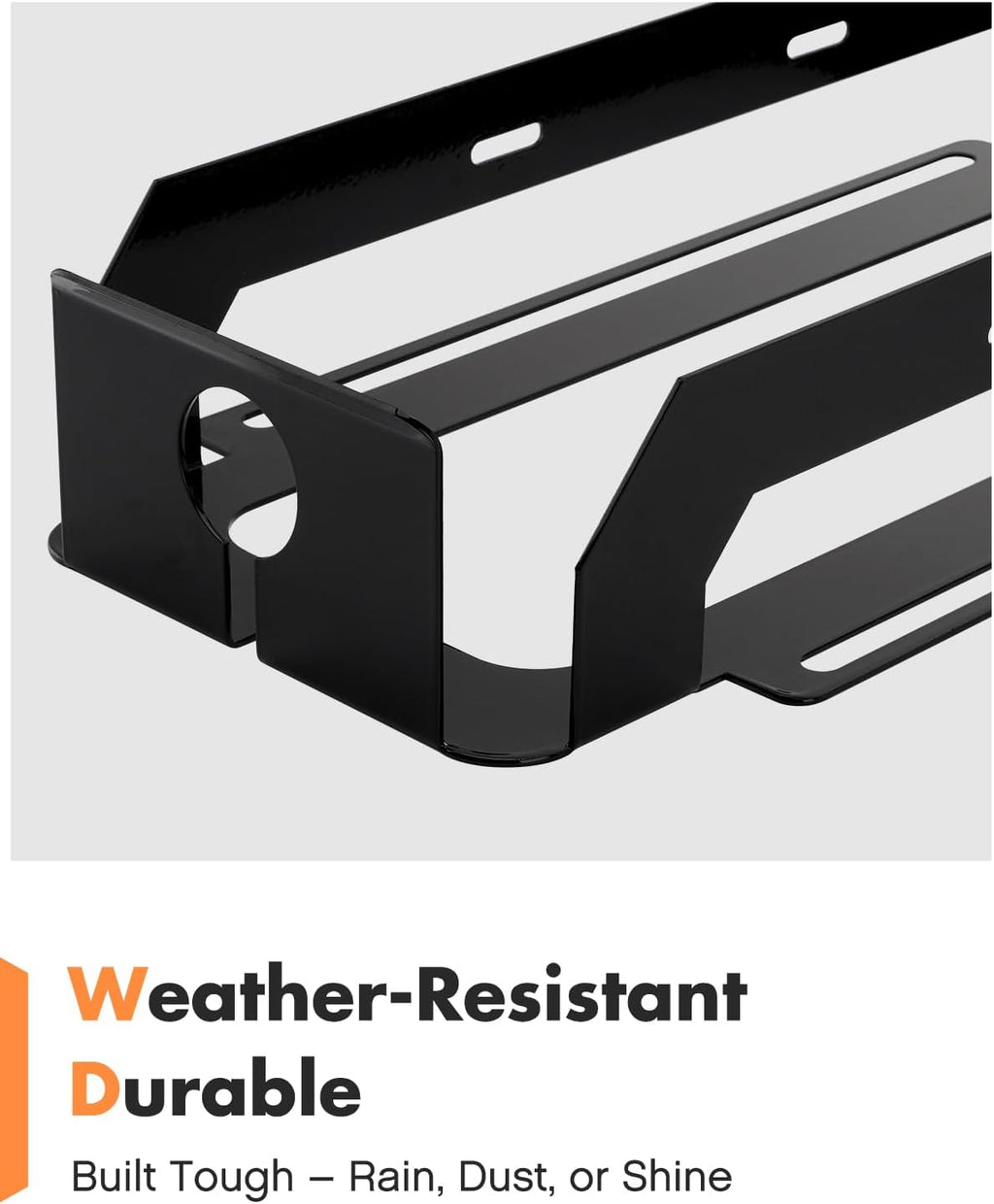 Heavy-Duty Jerry Can Holder for Roof Rack with Webbed Strap | 5 Gallon Gas Can Carrier Mount, Universal Single Jerry