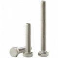 M10x1.5 x 60mm Hex Head Screws Bolts, 304 Stainless Steel (A2-70), Bright Finish, Fully Threaded, Hexagon Head Bolts, Quantity 6