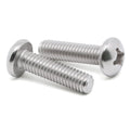 10-32 x 1 Pan Head Machine Screws, Fully Threaded, 304 Stainless Steel 18-8, Bright Finish, Pack of 50