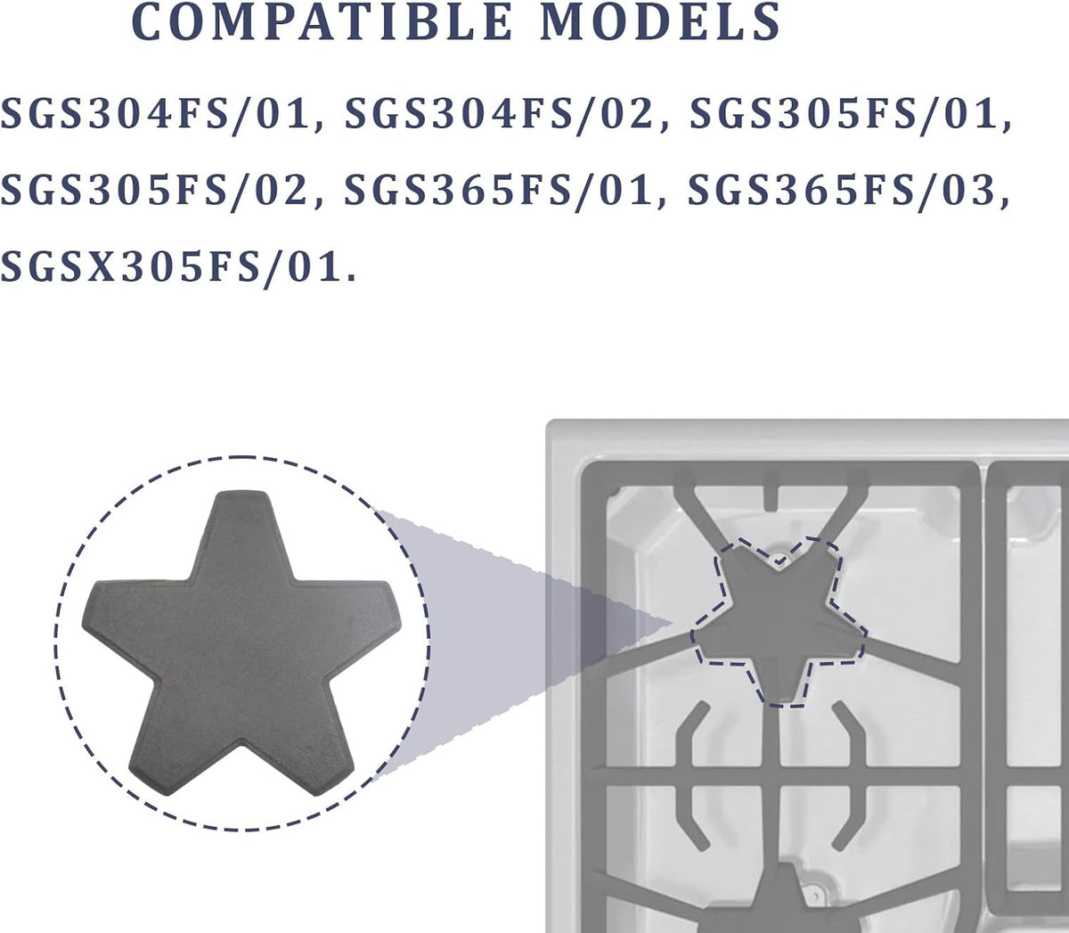 Range Burner Cap Compatible With Bosch Gas Cooktop 00645414