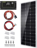 Solar Panel Kit 100 Watt 12 Volt Monocrystalline Off Grid System for Homes RV Boat + 30A 12V/24V Solar Charge