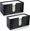 Paper Towel Holder Countertop, Black Acrylic Napkin Dispenser,2 Pack