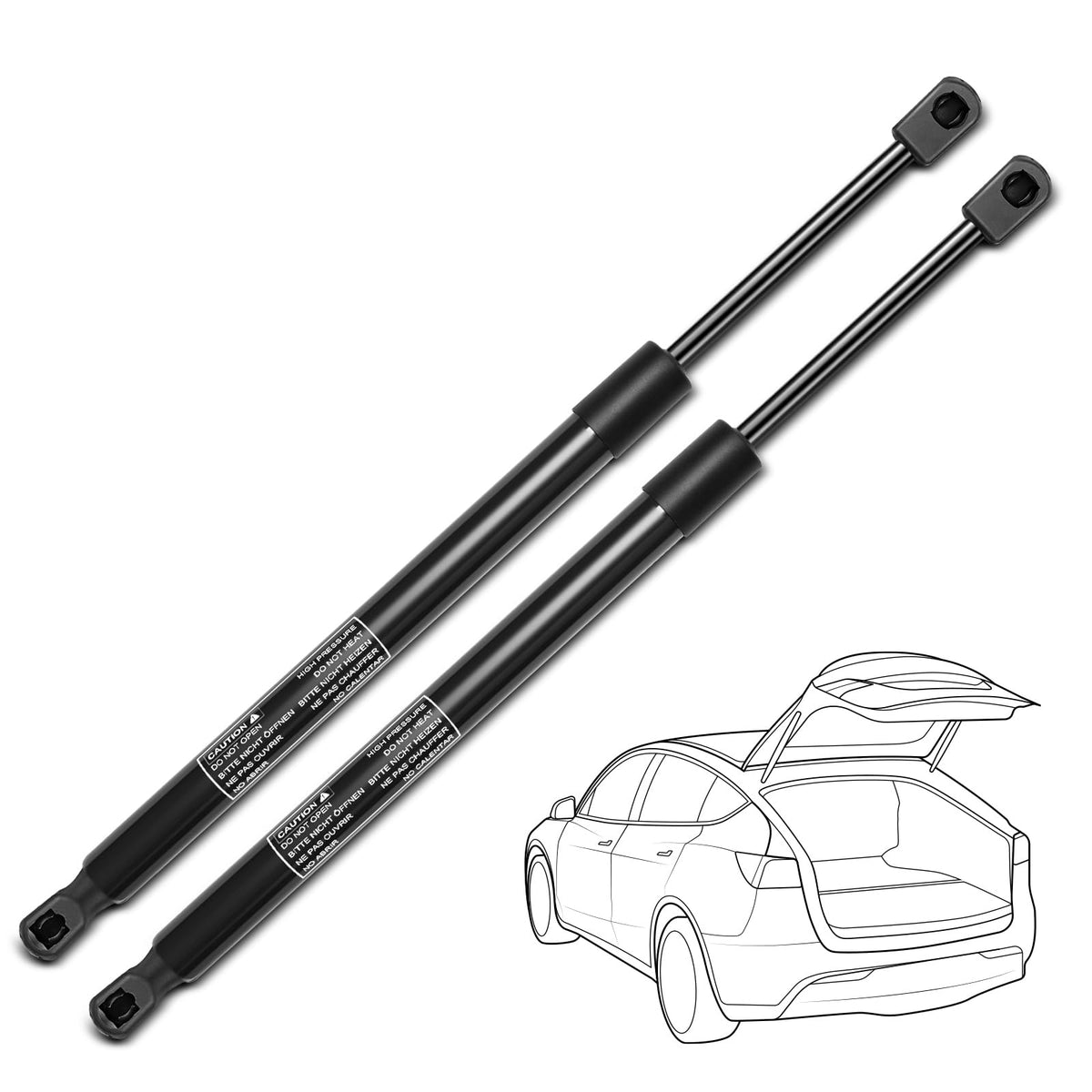 YHTAUTO Rear Liftgate Gas Struts Lift Supports for Dodge, Ram, Chrysler