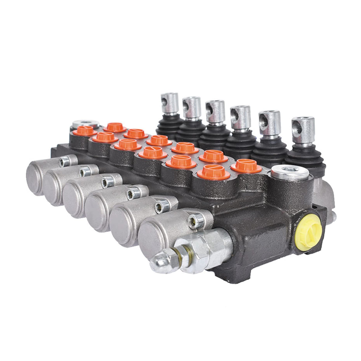 kimllier 6 Spool Hydraulic Valve 13 GPM 3600 PS BSPP Ports Double Acting