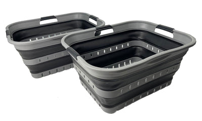 42 (11 Gallons) Collapsible Plastic Laundry Basket, Foldable Pop Up Storage Container/Organizer, Space Saving Hamper