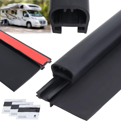 018-341 EK Slide Out Rubber Seal & 018-312-EKD RV Weather Stripping Exterior for RV Camper, 1' x 15/16' x 35' and 1/2' x 2.75' x 35’ Combo Slideout Wiper Seal