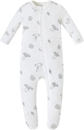 Baby Footed Pajamas 0-18M, Organic Cotton Zip Sleeper, Long Sleeve