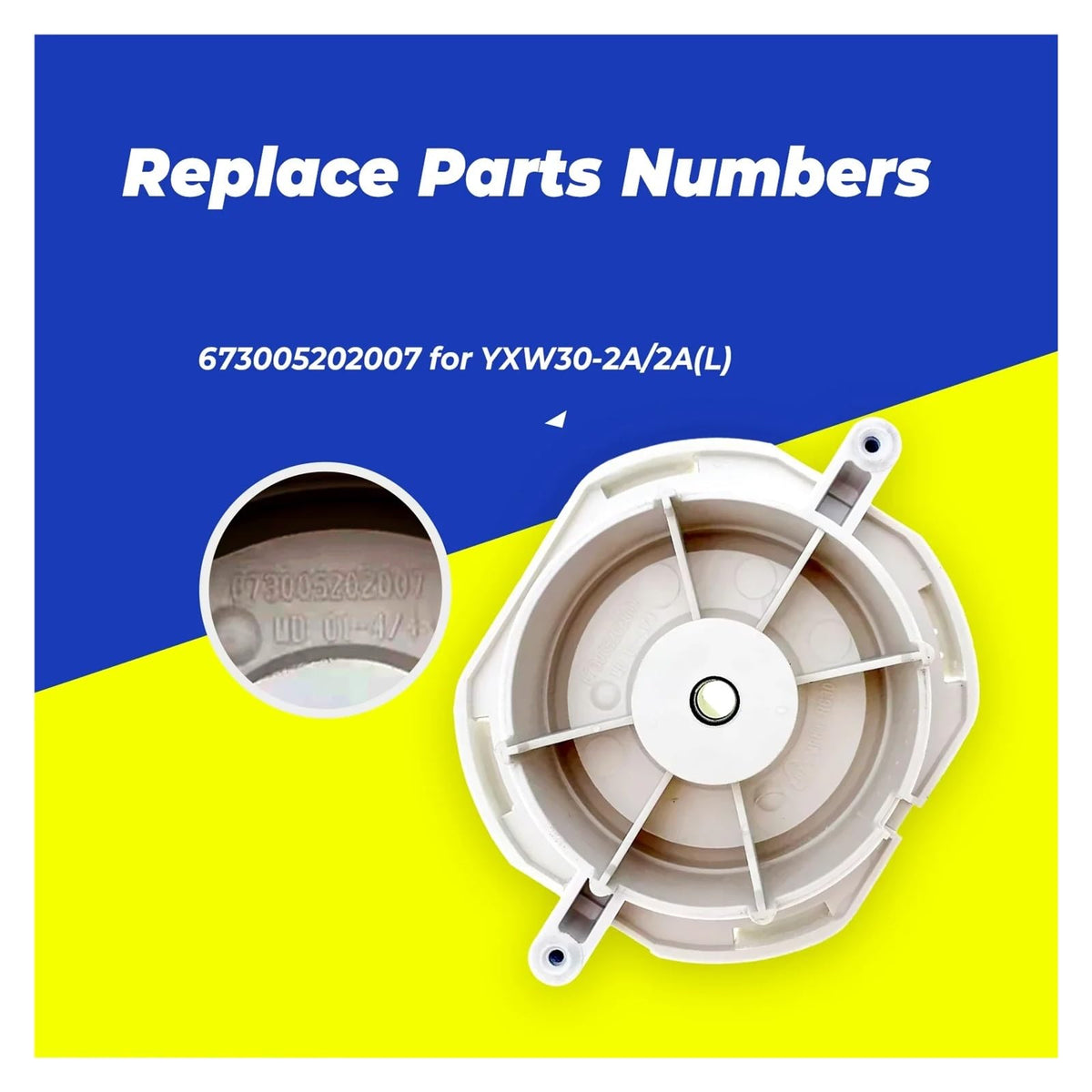YHFBXVEM Dishwasher Circulation Pump Impeller Assembly Motor