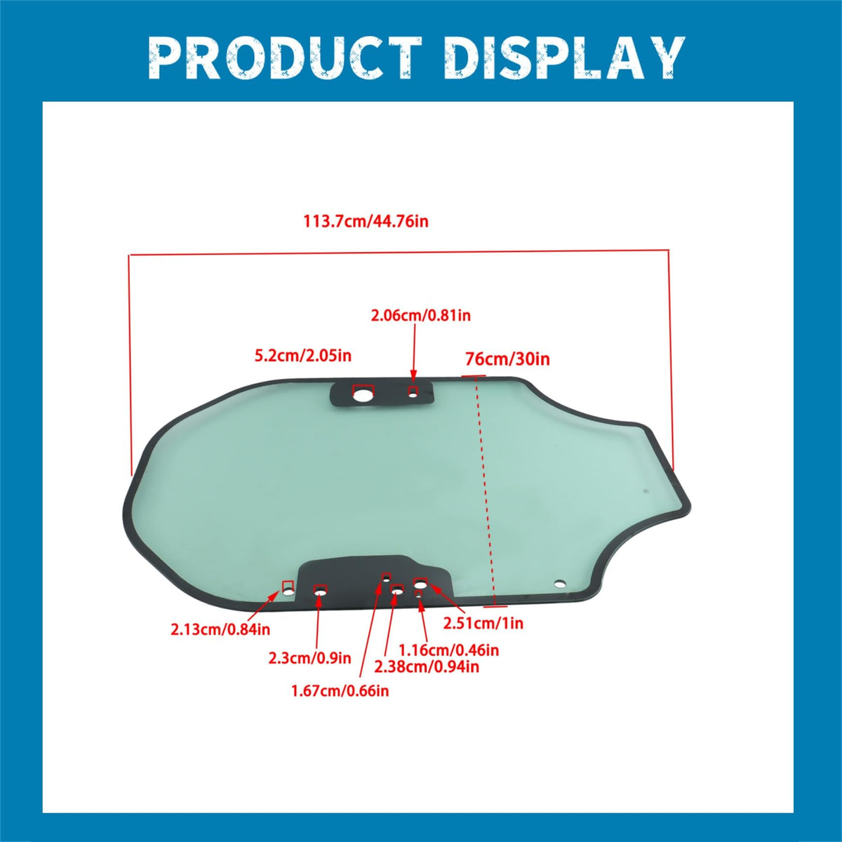 Silscvtt Front Door Glass CA3456230 Replacement for Caterpillar SERIES D