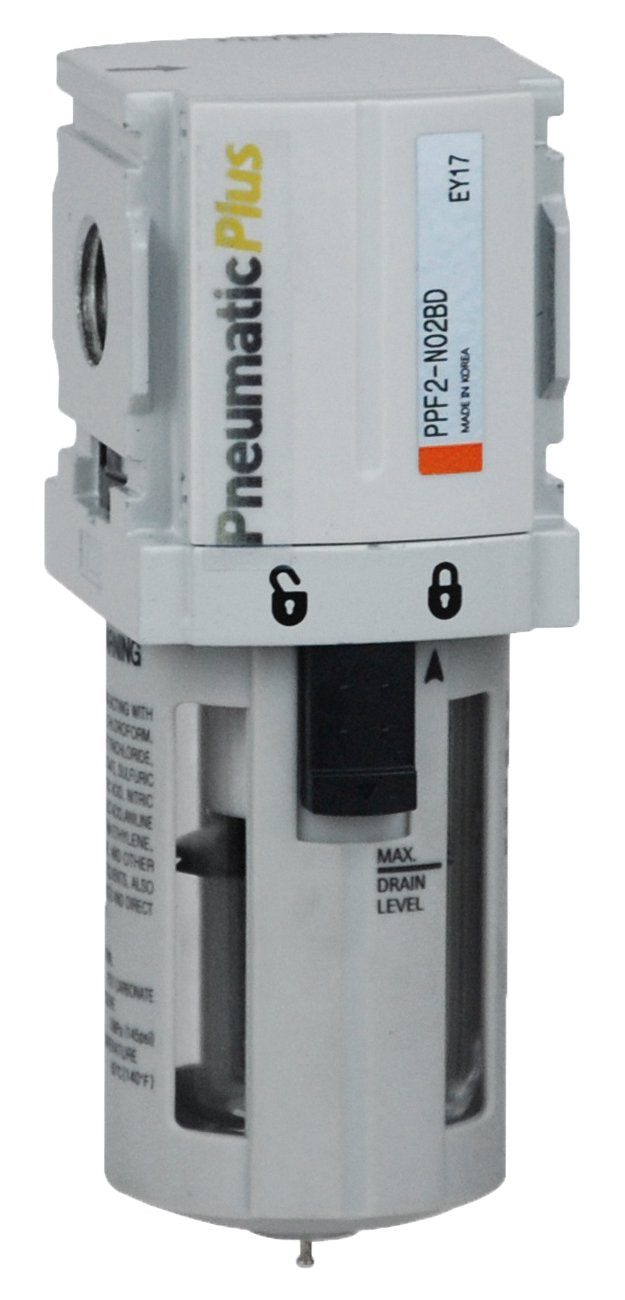 PneumaticPlus PPF2-N02B Compressed Air Filter 1/4" NPT, 5 Micron