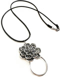 Glasses Necklace Sunglasses Holder Hanging Ring Leather Cord Eyeglasses Strap Flower Loop Ring