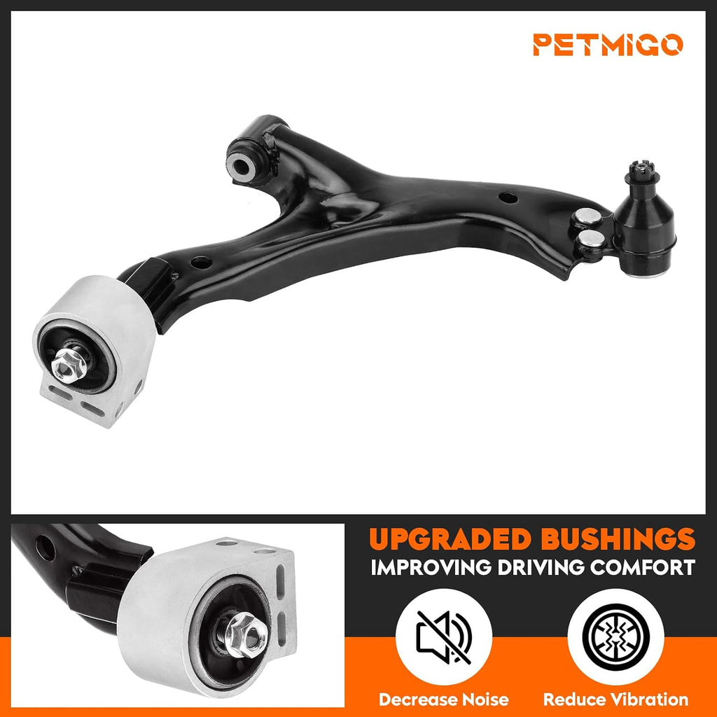 Front Lower Control Arms with Ball Joint Kit for Chevrolet Equinox 2005-2009, for Pontiac Torrent 2006-2009, for Saturn Vue 2002-2007, Suspension Kit K621129 K621136, 2Pcs