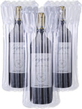 Wine Bottle Travel Protector Bags, 100 Pack Inflatable Air Column Cushion Bubble Bags, Reusable Wine Bottle Protector