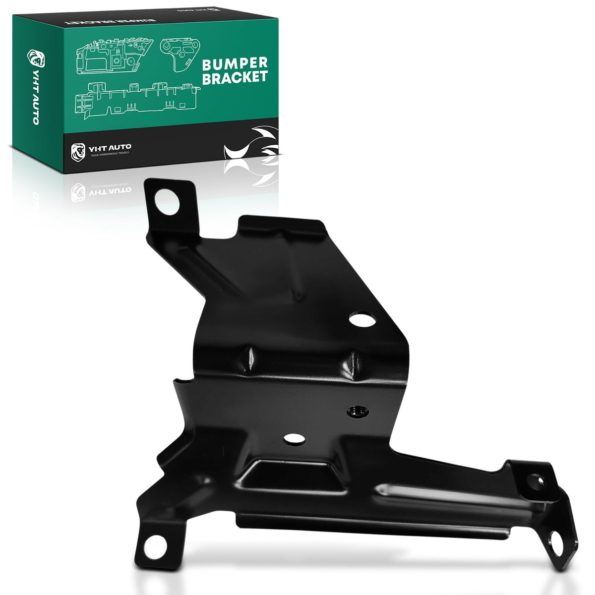YHTAUTO Front Driver Outer Bumper Bracket for GMC Sierra 1500 2007-2013