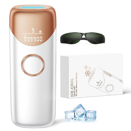 Laser Hair Removal for Women, 97.6% Hair Reduction in 2 Session, 5℃ Ice Cooling IPL Hair Removal Device, Hair Removal