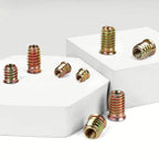 60 PCS M5-0.8 x 15mm Threaded Inserts for Wood Professional Threaded Insert Nuts for Furniture & Wooden Products, Hex Spanner Included