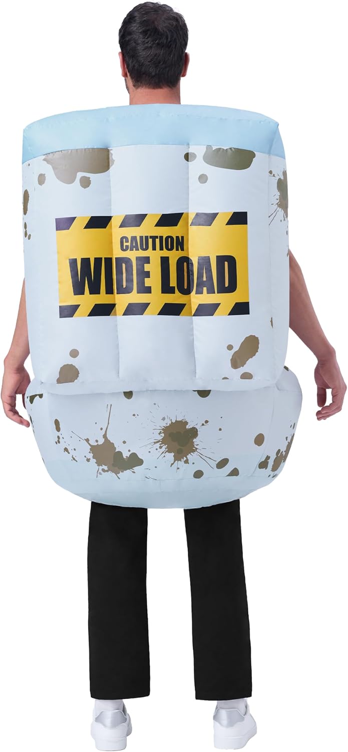Adults Inflatable Costumes, Sitting on a Toilet Inflatable Costume, Funny Blow Up Costumes for Halloween Costume