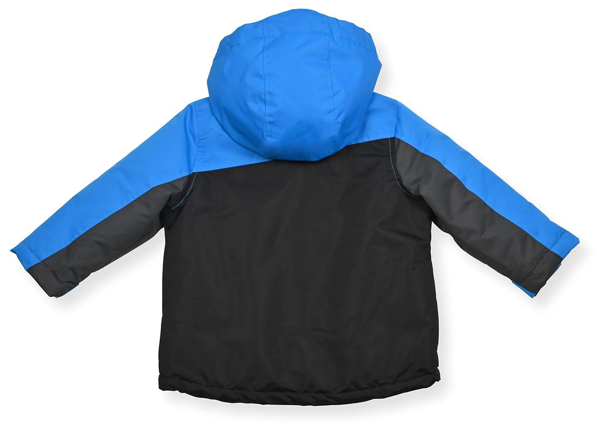 Boys Ski Jacket and Snowbib Snowsuit Set 2 Piece Zip Up Jacket and Overall Snowsuit Set, Color-Blocked, Shadow Blue, 4