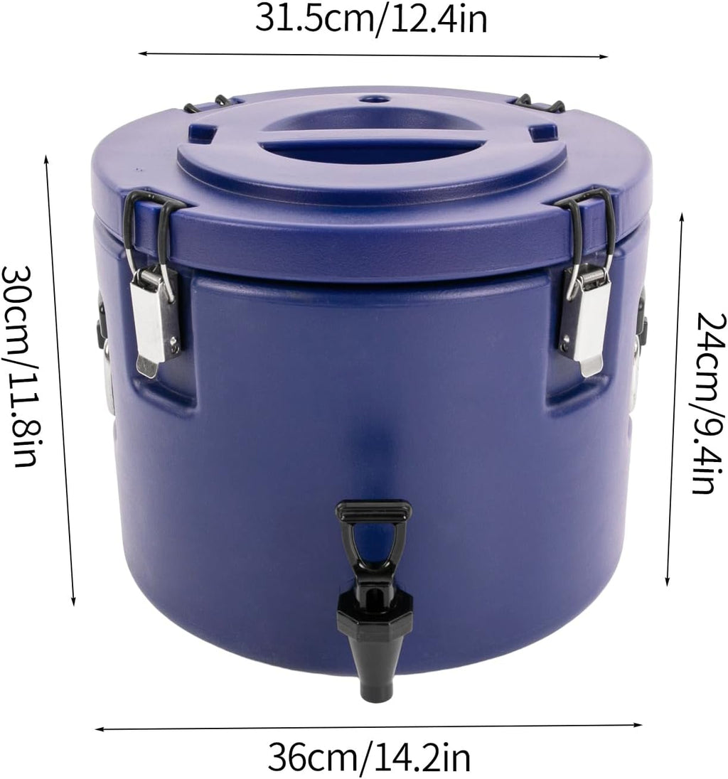 Insulated Beverage Dispenser, 5 Gallon, Blue
