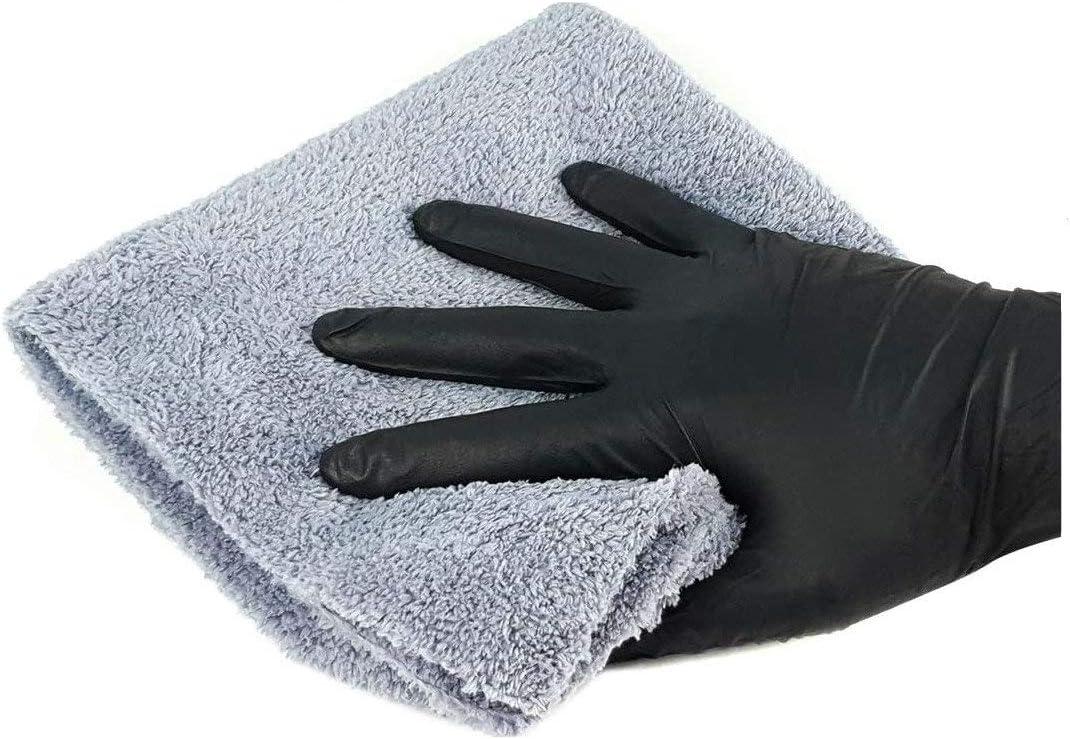 Kingsheep Edgeless Microfiber Towel Car Drying Wash Buffing 6Pack 16"x16" Ultra Plush 450gsm Detailing Cloth (Gray)