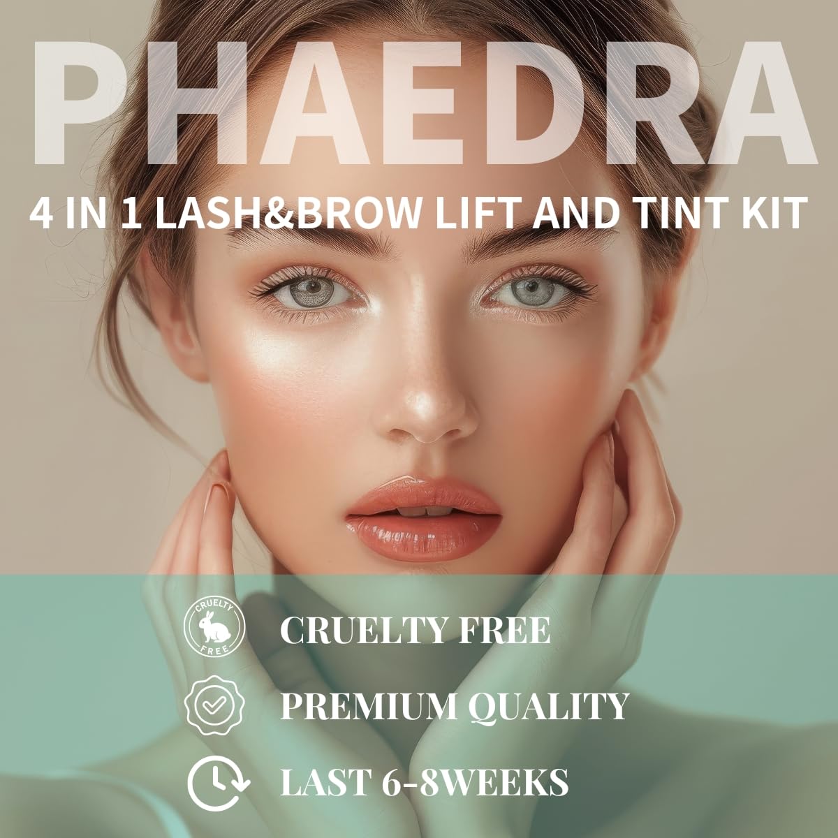 Lash Lift and Brow Lamination Kit Black Color, Professional 4 in1 Lash and Brow Perm Kit, 6-8 Weeks Long-lasting