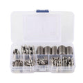 50 Pcs Threaded Inserts, Stainless Steel Inner Thread, self Tapping Insert Set with Storage Box, M3/M4/M5/M6/M8/M10/M12/M14/M16
