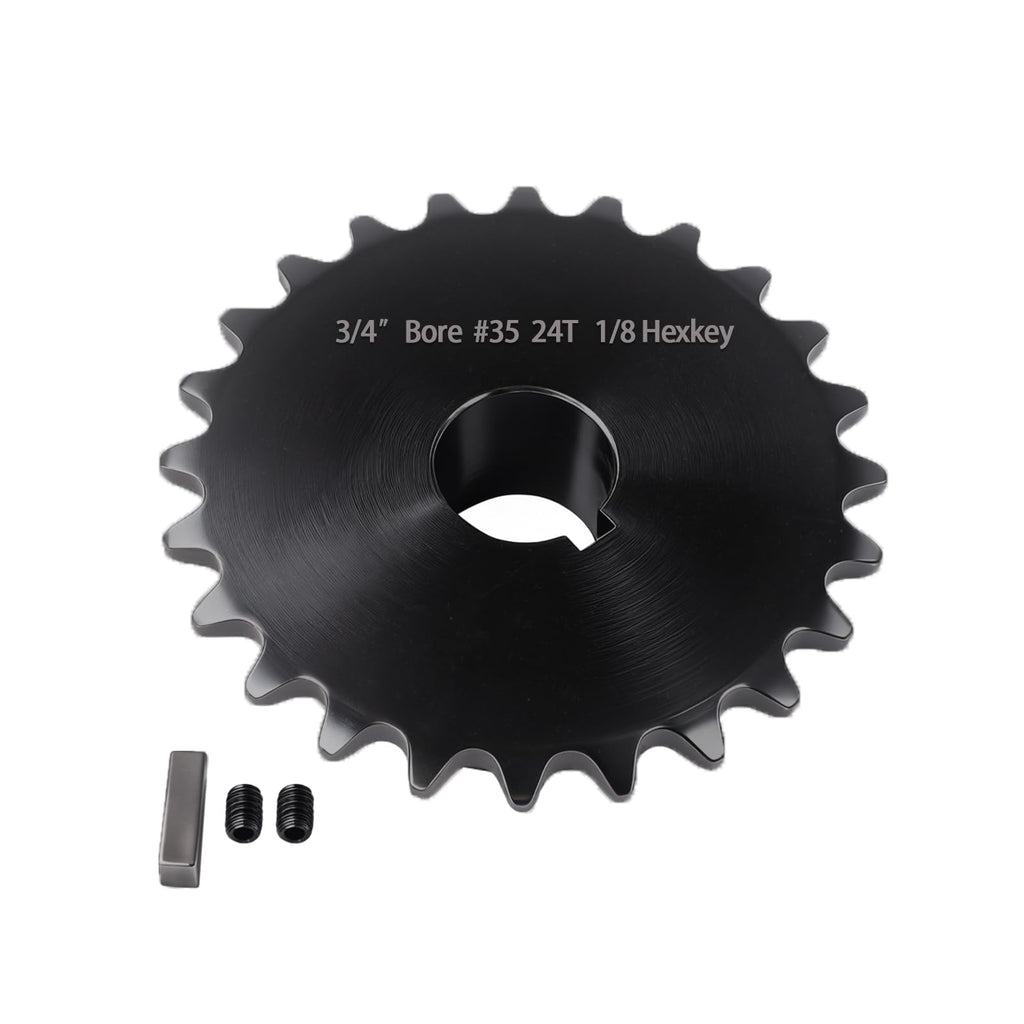 #35 Sprocket 24T 3/4" Bore Hardened Black Oxide