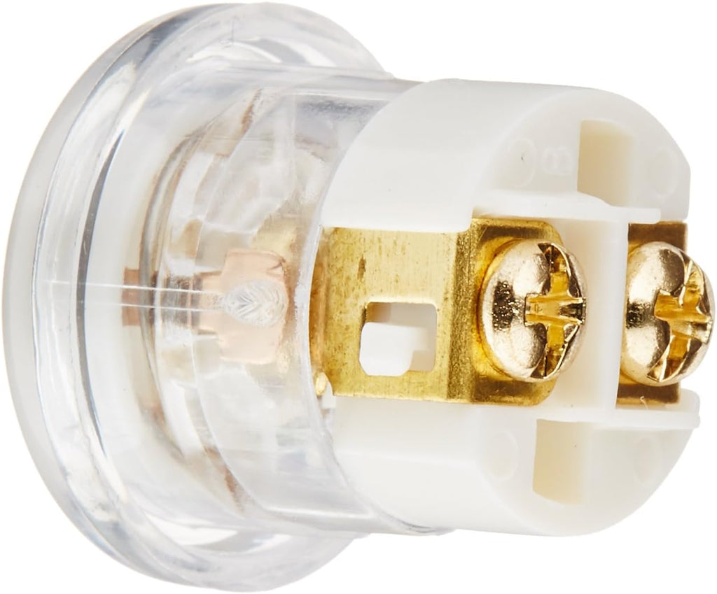 PB18LWHCL Doorbell Kit, Lighted Circle Pushbutton for Home, 0.81" Diameter, Clear and White
