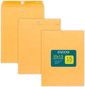 Clasp Envelopes 10x13 Inch -15 Pack Brown Kraft Catalog Envelope with Clasp Closure & Gummed Seal – 28lb Heavyweight