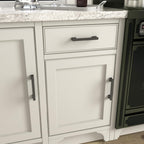 5 Pack 5 Inch Matte Black Cabinet Handles Solid Drawer Pulls