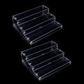 2 Pack Pantry Organization and Storage Clear Plastics Spice Rack Organizer for Cabinet & Countertop (ASSEMBLY
