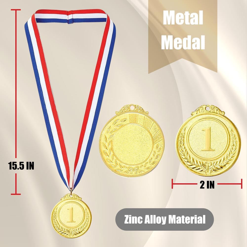 Gold Silver Bronze Award Medals-Winner Medals Gold Silver Bronze Prizes for Competitions, Party, 2 Inches