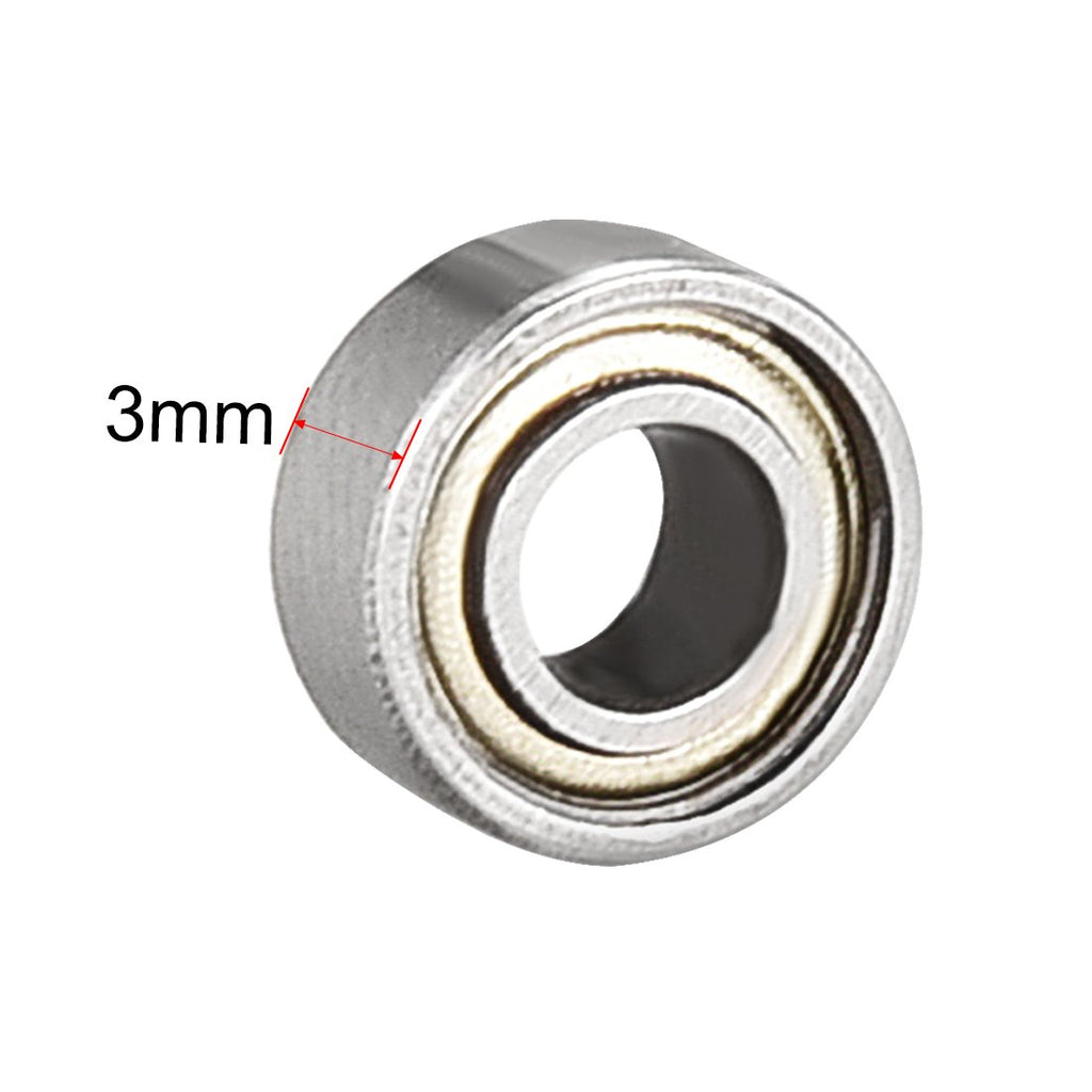 uxcell 683ZZ Ball Bearing 3mm x 7mm x 3mm Double Shielded Deep Groove Bearings, Carbon Steel 20pcs