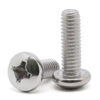 10-32 x 1 Pan Head Machine Screws, Fully Threaded, 304 Stainless Steel 18-8, Bright Finish, Pack of 50