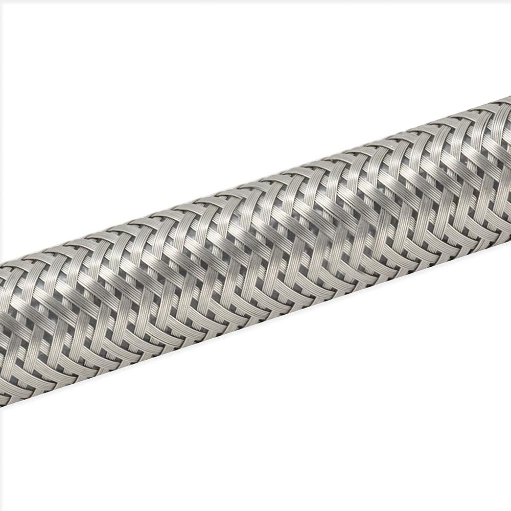 48141 Braided Stainless Steel Faucet Connector with 3/8 inch Comp Connection, 6 inch