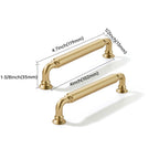 2 Pack 4 Inch Hole Center Brushed Gold Cabinet pulls Heavy-Duty Solid Matte Satin Gold Cabinet Handle Hardware