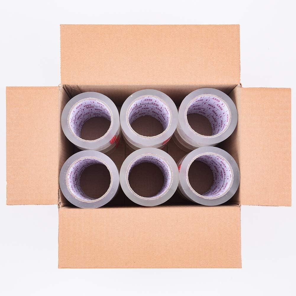 Clear Packing Tape Refills, 1.88" x54.68 yd, 2.64 mils Thick, 18 Rolls