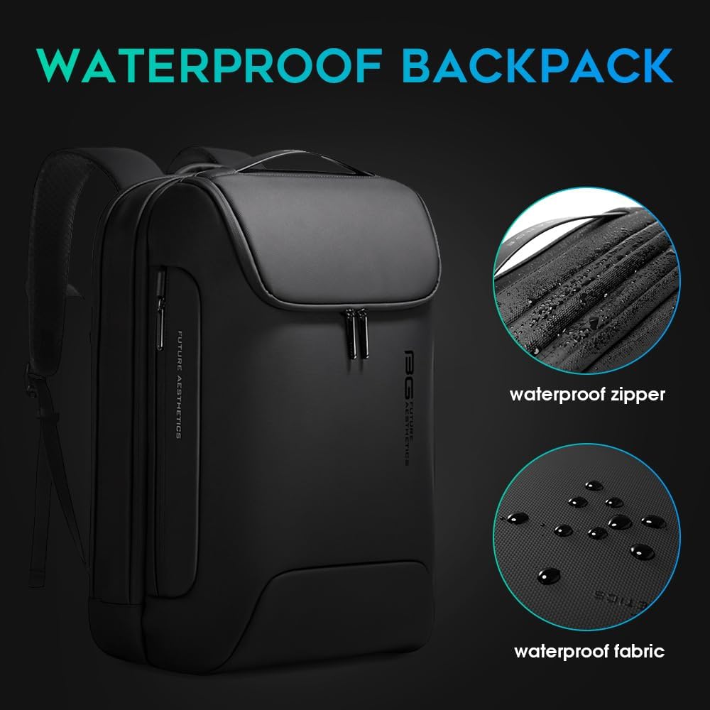 Men's Anti-Theft Backpack,Waterproof Fashion Travel Backpacks,High Tech Backpack with USB3.0 Charging Port,Business