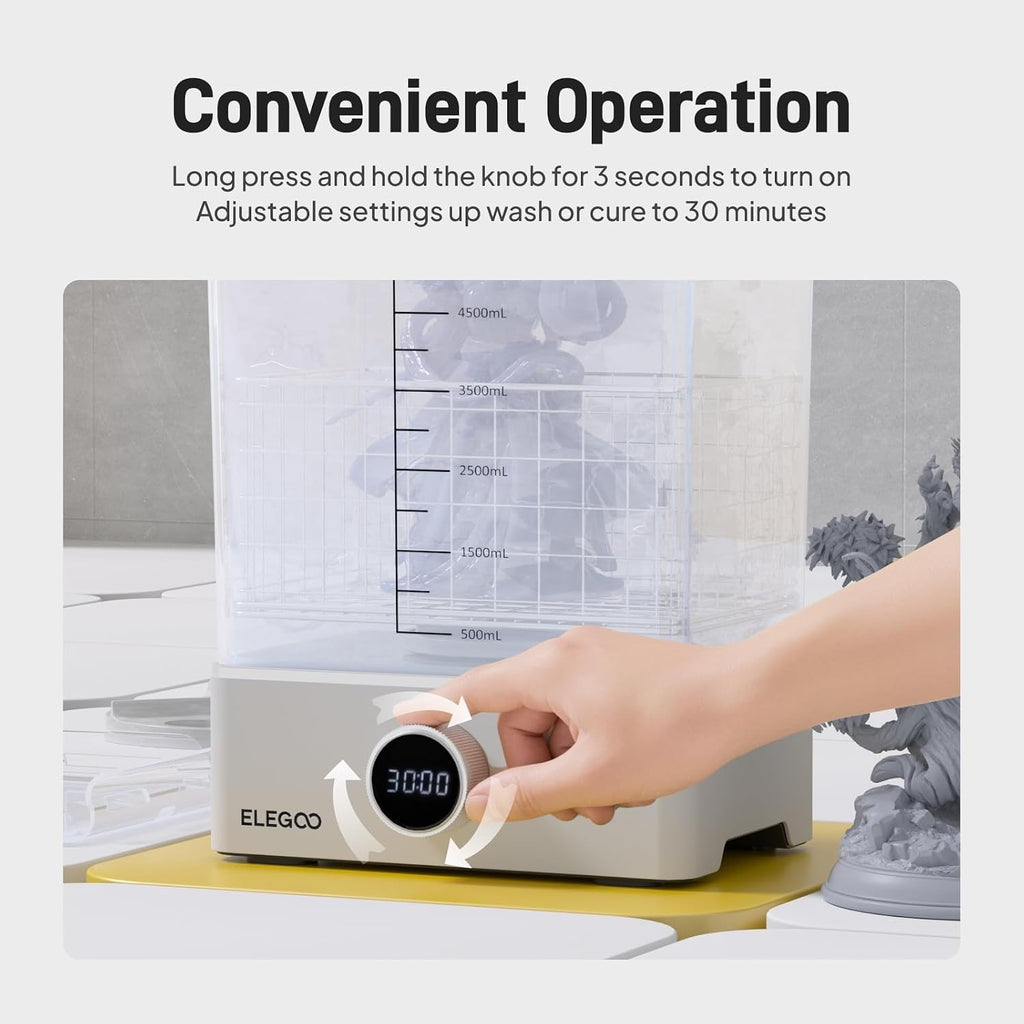 ELEGOO Mercury XS Bundle, Wash and Cure Machine for Large Resin 3D Printed Models, Compatible with Saturn and Mars